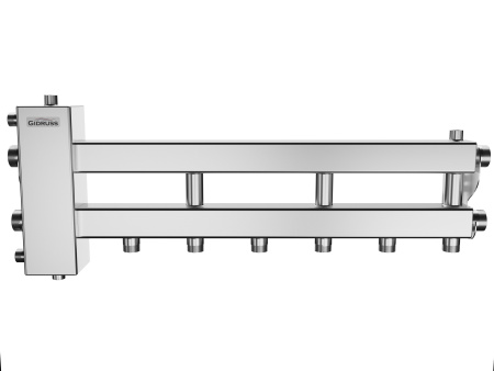 BMSS-100-4D (до 100 кВт, подкл. котла G 1¼″, 3 контура G 1″, боковой контур G 1¼″, зеркально-матовая полировка)